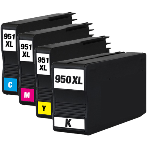 Inktcartridge / Alternatief voor HP nr 950 / 951 XL comp BCMY Zwart en Kleur | HP Officejet Pro 251/ 276/ 8100/ 8600/ 8600/ 8610/ 8620/ 8630 Inkjet M
