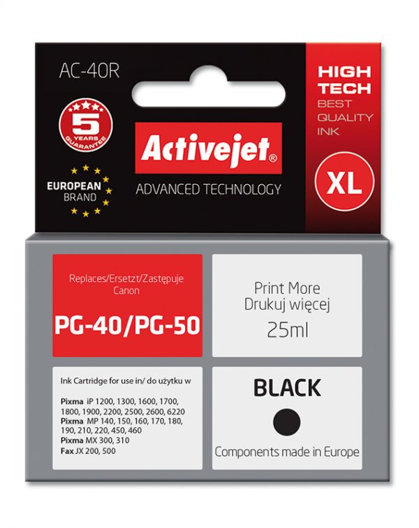 Inktcartridge / Alternatief voor  PG 40 / PG 50 Zwart