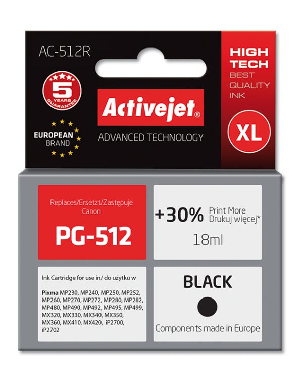 Inktcartridge / Alternatief voor Canon PG-512 Zwart