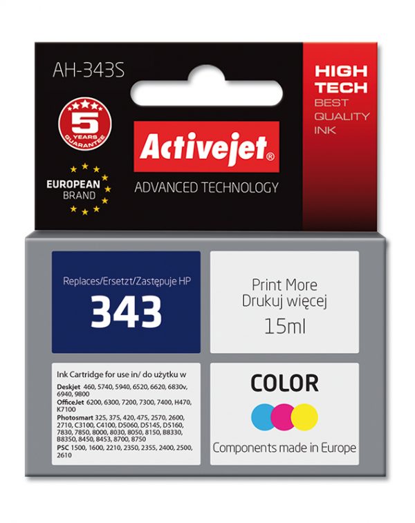 Inktcartridge / Alternatief voor  HP nr 343 (C8766EE) Kleur