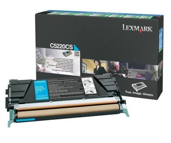 Lexmark C52x, C53x 3K cyaan retourprogr. tonercartr. |