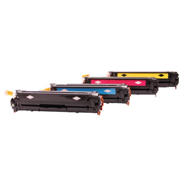 Toner cartridge / Alternatief voordeel pakket HP 128A zwart, rood, geel, blauw | HP LaserJet CP1500/ CP1525/ n/ nw/ CP1526nw/ CM1400/ CM1410/ CM1411fn/