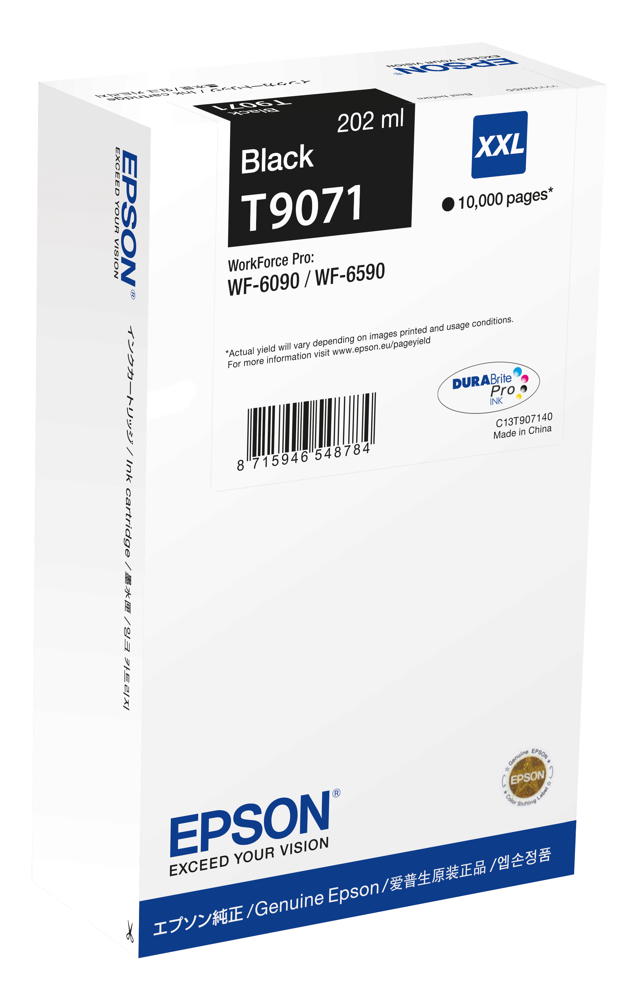 Epson WF-6xxx Ink Cartridge Black XXL | Epson WorkForce Pro WF-6590DTWFC/ WorkForce Pro WF-6590D2TWFC/ WF-6590D2TWFC/ WF-6590DTWFC/ WF-6590DWF/ WorkFo