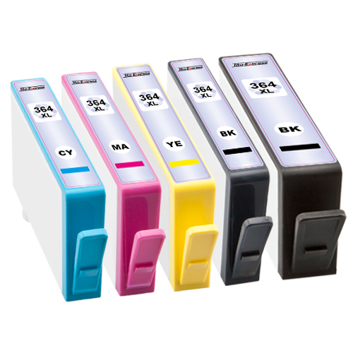 Print-Equipment Inkt cartridges / Alternatief voor HP nr 364 xl Zwart/cyan/magenta/yellow/Foto | HP Deskjet 3070A/ 3520/ 3522/ 3524/ 4620/ 4622/ 2000/ 5