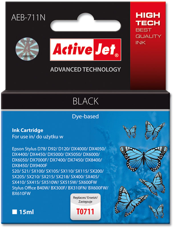 Print-Equipment Inkt cartridges / Alternatief voor T071140 epson D78/DX4000/4050/5000 Zwart | D120/ DX4400/ DX7400F/ DX8450/ DX9400F/ D78/ D92/ DX4000/