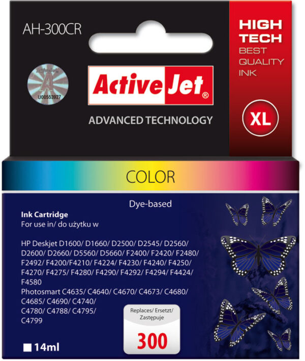 Inkt cartridges / Alternatief voor HP nr 300 XL kleur | HP Deskjet D1660/ D2500/ D2560/ D2645/ D2660/ D2663/ D2666/ D5560/ F2420/ F2423/ F2430/ F2476/ F