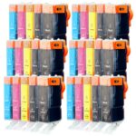 Canon CLI-521BK (foto zwart); Canon CLI-521C (cyaan); Canon CLI-521M (magenta); Canon CLI-521Y (yellow); Canon PGI-520BK (zwart)