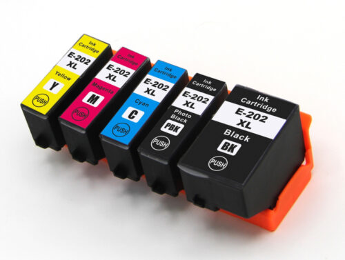 Epson C13T02G14010 202XL zwart; Epson C13T02H14010 202XL foto zwart; Epson C13T02H24010 202XL cyan; Epson C13T02H34010 202XL magenta; Epson C13T02H44010 202XL geel