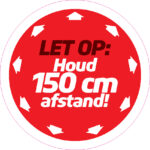 vloersticker 50 cm x 5 cm | vloersticker afstand houden
