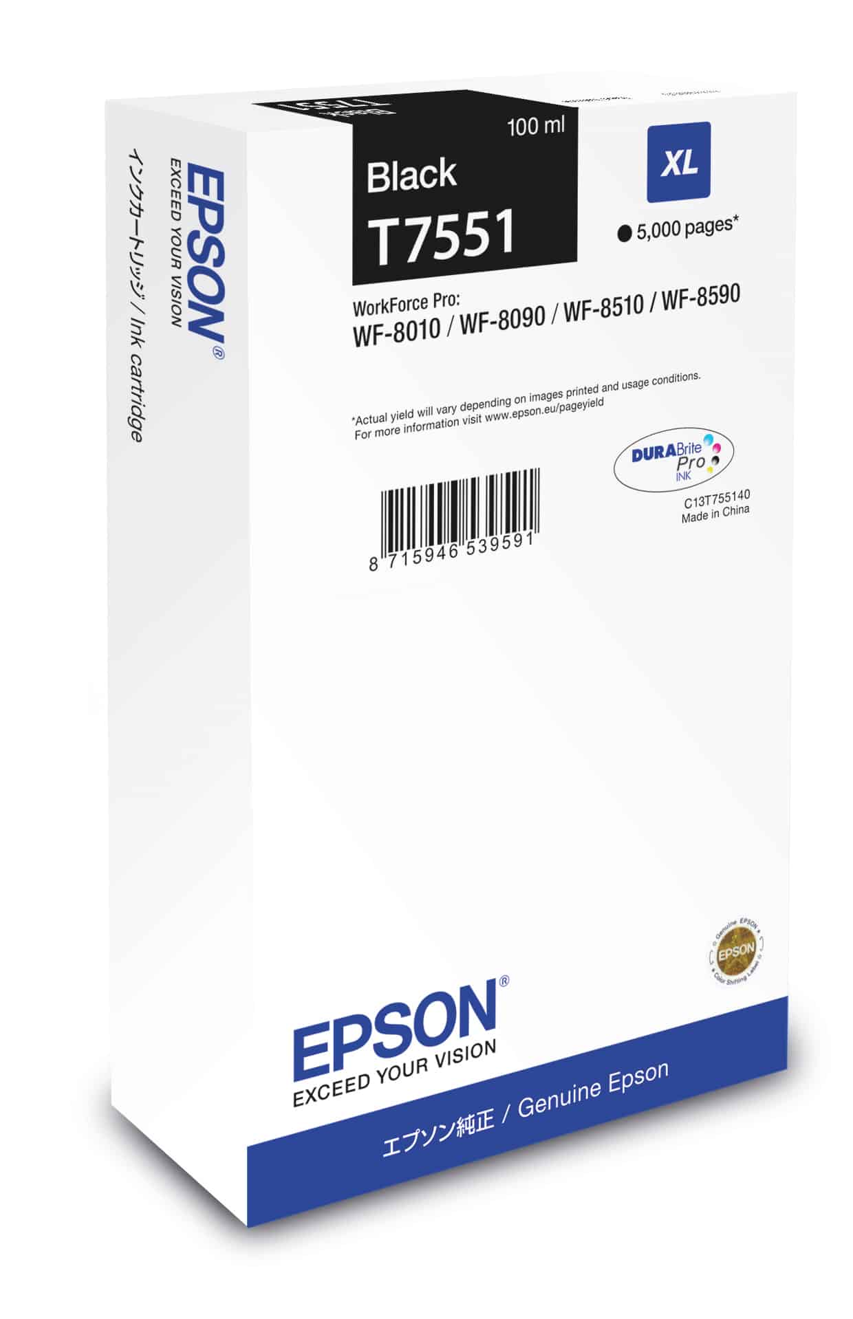 24241522_7135040962.jpg Epson Ink Cartridge XL Black C13T755140 - Afbeelding 1