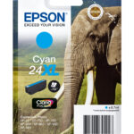 Epson Elephant Singlepack Cyan 24XL Claria Photo HD Ink C13T24324012