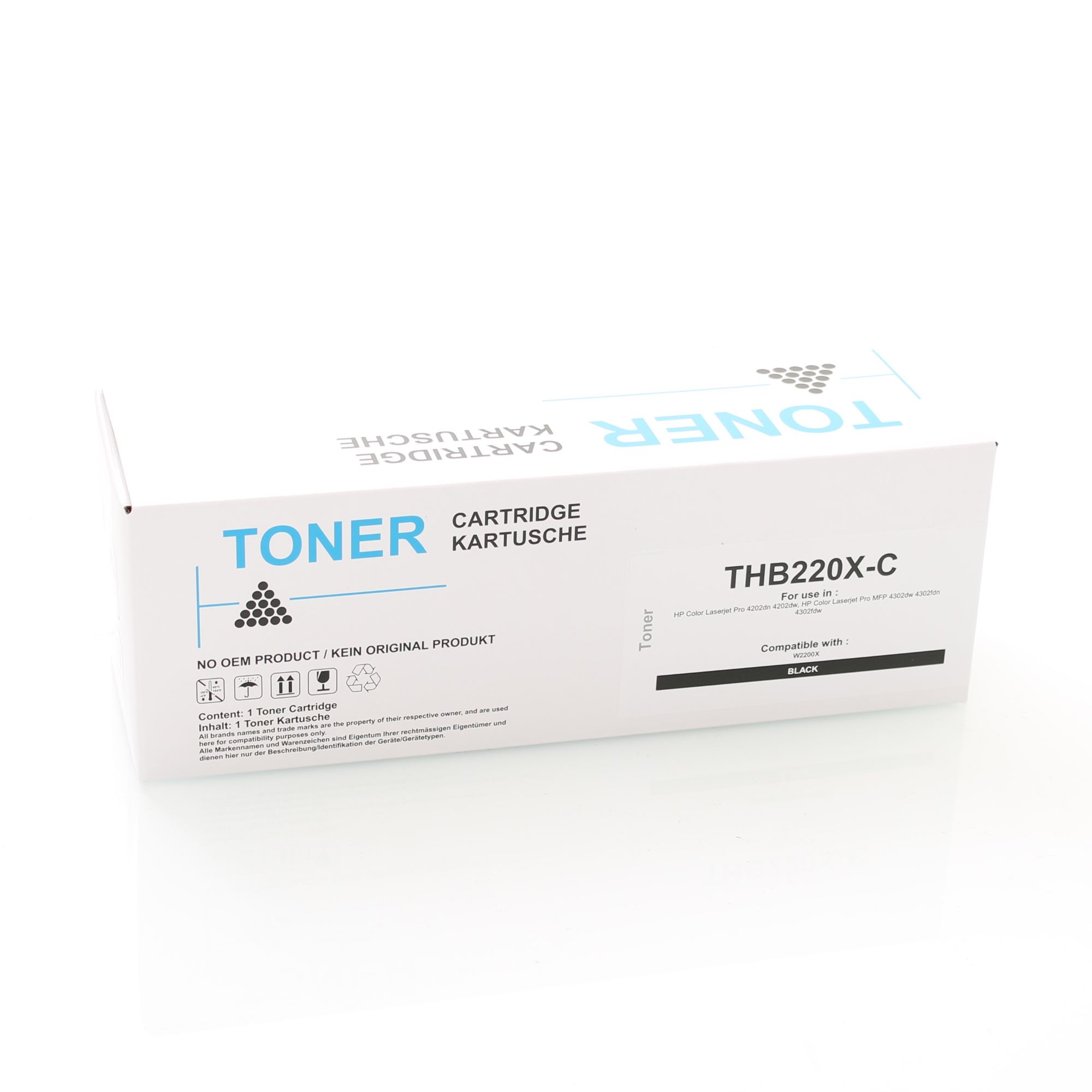 gsobild_30362.jpg Het alternatief voor HP 220X LaserJet-tonercartridge, zwart W2200X - Afbeelding 1