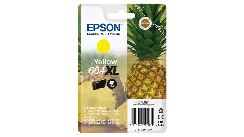 101276610_4615584906.jpg Epson 604XL inktcartridge 1 stuk(s) Origineel Hoog (XL) rendement Geel C13T10H44010 - Afbeelding 1