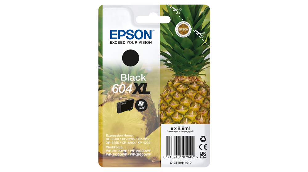 101276642_9122412312.jpg Epson 604XL inktcartridge 1 stuk(s) Origineel Hoog (XL) rendement Zwart C13T10H14010 - Afbeelding 1
