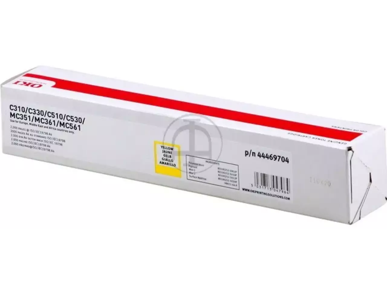 120044440382-1.webp 44469704 OKI C/MC Toner geel 2000 pagina's - Afbeelding 1