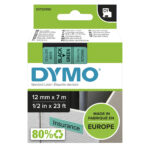 DYMO originele D1 45019 labels | Zwarte Tekst op Groen Label | 12 mm x 7 m S0720590