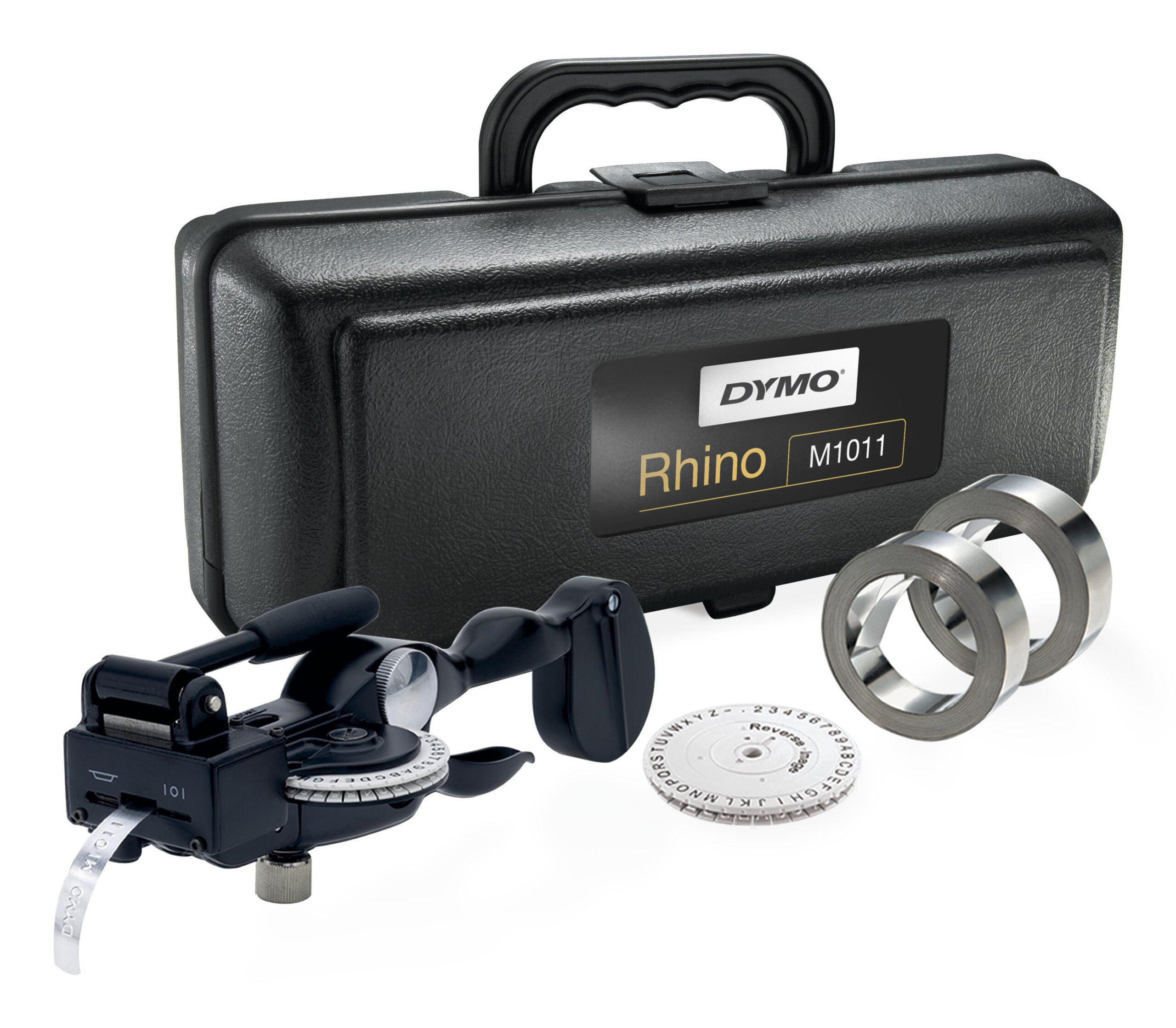 186dc38de13d73ca346cd054116910df1720cdf5-1.jpg DYMO RHINO M1011 Industriële Lettertang labelmakertool | met aluminium en roestvrijstalen labels | | Duurzame draagtas | Ideaal voor doe-het-zelf en constructie S0720090 - Afbeelding 1