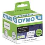DYMO originele LabelWriter grote verzendlabels/naamkaarten | 54 mm x 101 mm | 220 zelfklevende etiketten | zwart op zwart | Geschikt voor de LabelWriter labelprinters | Gemaakt in Europa S0722430