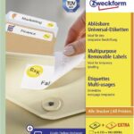 Avery Afneembare Etiketten, wit, 25,4 x 10,0 mm, afneembaar