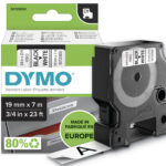DYMO originele D1 45803 labels | Zwarte Tekst op Wit Label | 19 mm x 7 m S0720830