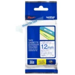Brother TZE-133 labelprinter-tape Blauw op transparant TZE-133