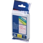 Brother TZE-132 labelprinter-tape Rood op transparant TZE-132