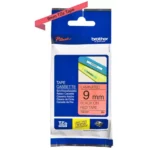Brother TZE-421 labelprinter-tape Zwart op rood TZE-421