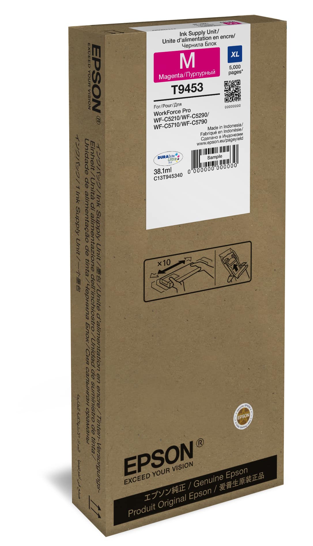 41183231_0184794406.jpg Epson WF-C5xxx Series Ink Cartridge XL Magenta C13T945340 - Afbeelding 1