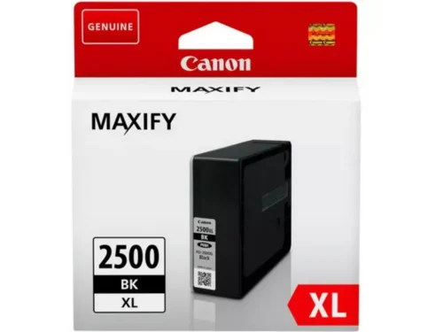 Canon 9254B001 (PGI-2500) is een zwarte pigmentinktcartridge met een hoge opbrengst tot 2500 pagina’s, ideaal voor scherp en professioneel printwerk.