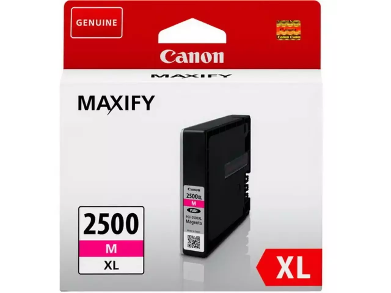 Canon 9266B001 inktcartridge origineel magenta 1 stuk(s) De Canon 9266B001 (PGI-2500) magenta inktcartridge levert heldere, duurzame kleuren op basis van pigmentinkt en is goed voor tot 1295