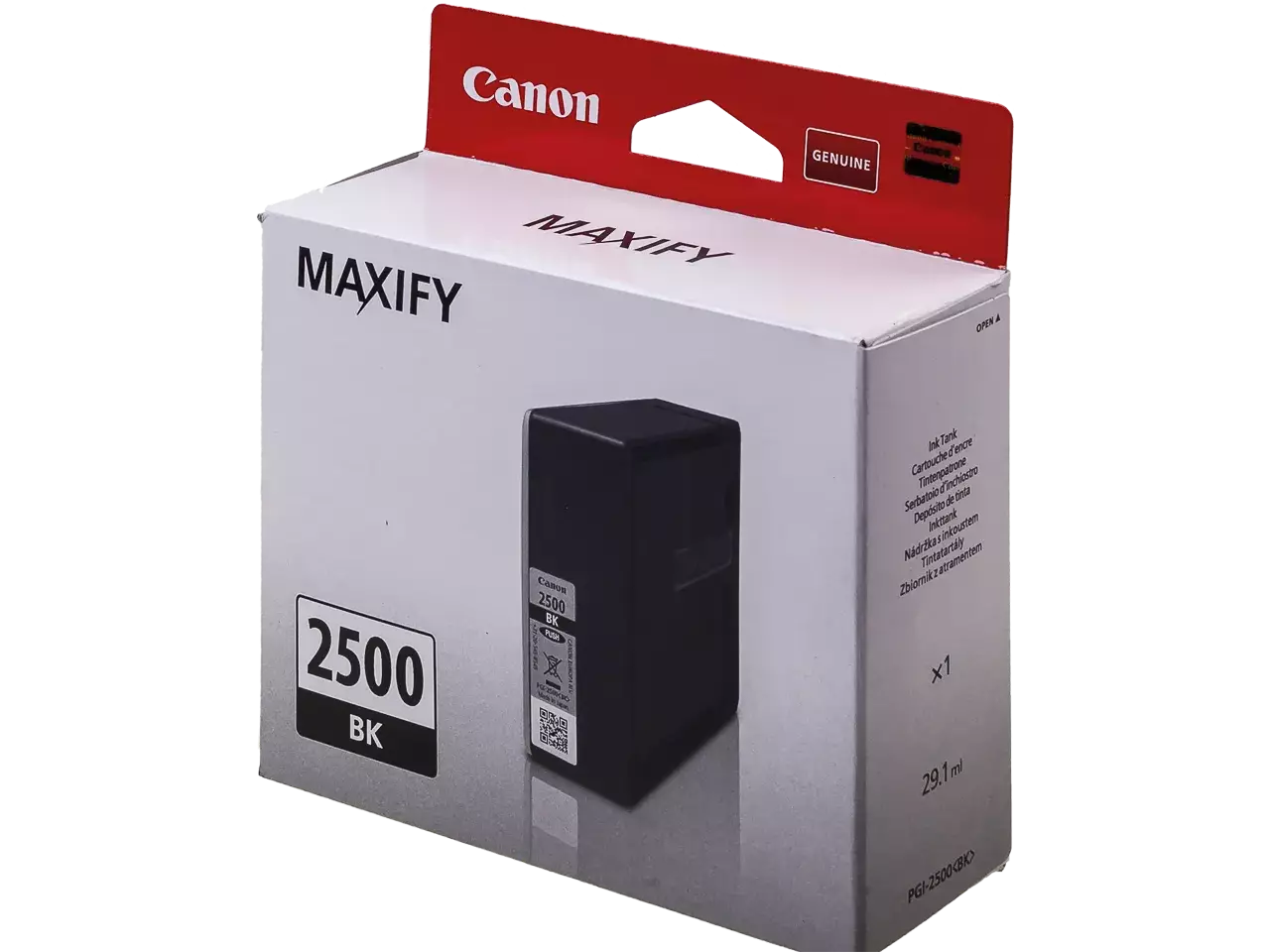 Canon 9290B001 inktcartridge origineel zwart 9290B001 De Canon 9290B001 (PGI-2500) zwarte inktcartridge levert heldere, scherpe afdrukken dankzij pigmentink en een inhoud van 29,1 ml. Deze Canon