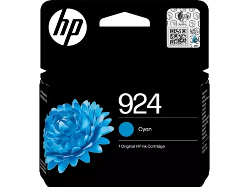 De HP 924 originele cyaan inktcartridge levert betrouwbare, heldere afdrukken met een capaciteit van ongeveer 400 pagina’s. Deze enkele cartridge