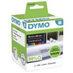 DYMO originele grote LabelWriter adreslabels | 36 mm x 89 mm | 2 rollen met elk 260 labels (520 zelfklevende etiketten) | Geschikt voor de LabelWriter labelprinters | Gemaakt in Europa S0722400