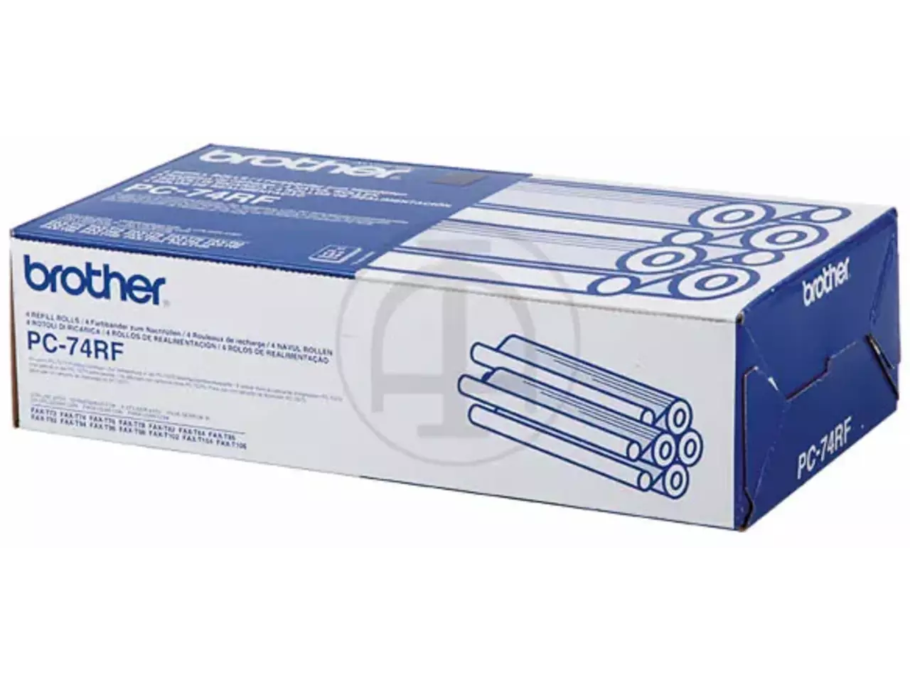 PC74RF Brother Fax72 refill: 4×144 pagina’s goedkoop bestellen Brother PC-74RF is een betrouwbaar faxlint voor diverse Brother-faxapparaten en levert tot 144 pagina’s scherpe zwarte afdrukken. Ideaal voor wie