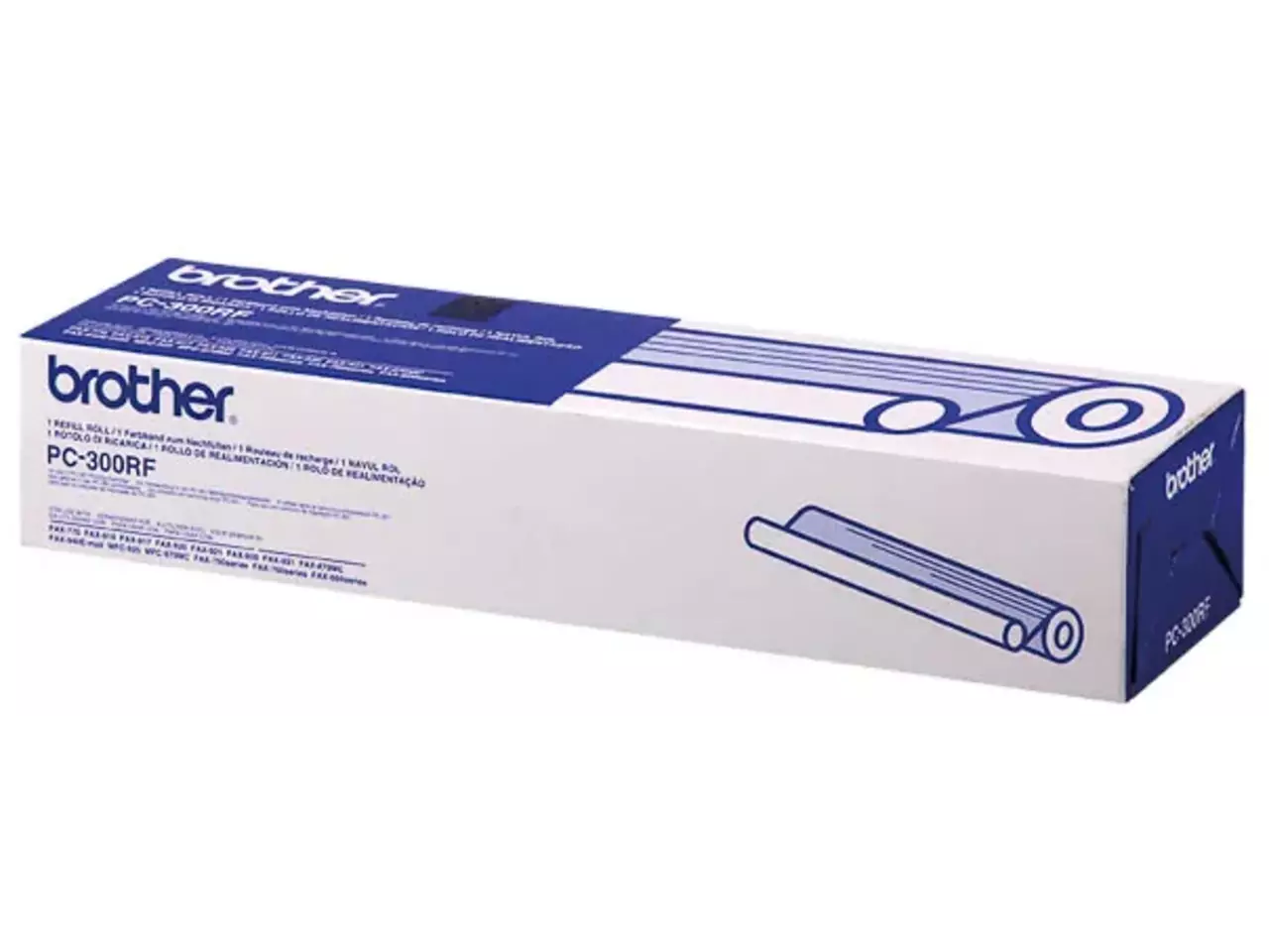 PC300RF BROTHER Fax910 Refill (1) 235 pagina’s Brother PC-300RF. Soort: Faxlint, Paginaopbrengst: 250 pagina’s, Printkleuren: Zwart. Breedte: 42 mm, Diepte: 60 mm, Hoogte: 224 mm. Gewicht verpakking: