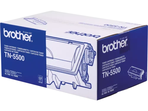 Brother TN-5500. Zwarte toner paginaopbrengst: 12000 pagina’s, Printkleuren: Zwart, Aantal per verpakking: 1 stuk(s), Voor Printer: BROTHER Laser Printer HL