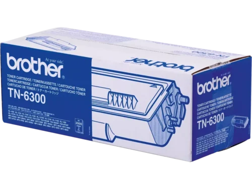Brother TN-6300. Zwarte toner paginaopbrengst: 3000 pagina’s, Printkleuren: Zwart, Aantal per verpakking: 1 stuk(s), Voor Printer: BROTHER Facsimile FAX 4100;