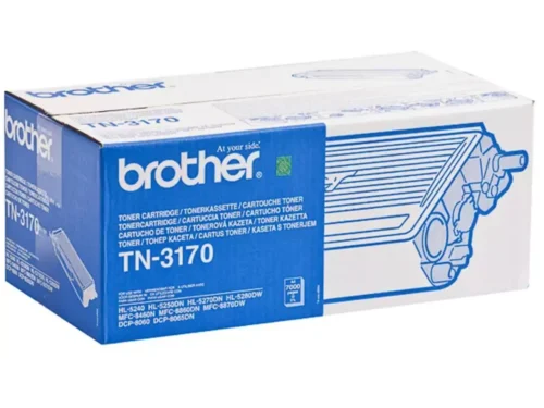Brother TN-3170. Zwarte toner paginaopbrengst: 7000 pagina’s, Printkleuren: Zwart, Aantal per verpakking: 1 stuk(s), Voor Printer: BROTHER Laser Printer DCP-8060