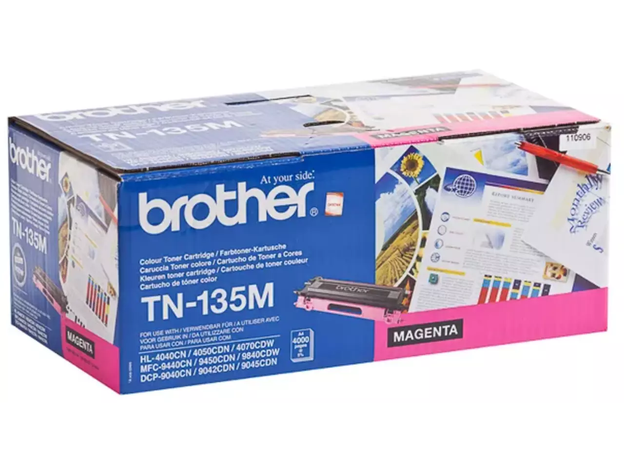TN135M BROTHER HL Toner magenta HC 4000 pagina’s Brother TN-135M. Kleurentoner paginaopbrengst: 4000 pagina’s, Printkleuren: Magenta, Aantal per verpakking: 1 stuk(s), Voor Printer: BROTHER Laser Printer DCP-9040; BROTHER