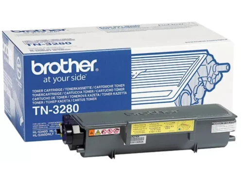 Brother TN-3280. Zwarte toner paginaopbrengst: 8000 pagina’s, Printkleuren: Zwart, Aantal per verpakking: 1 stuk(s), Voor Printer: BROTHER Laser Printer HL