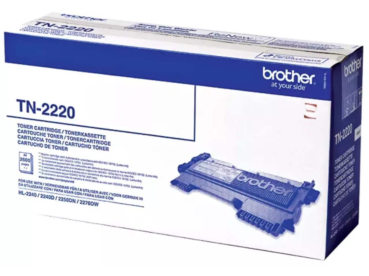 TN2220 BROTHER HL Toner zwart HC 2600 pagina’s Brother TN-2220. Zwarte toner paginaopbrengst: 2600 pagina’s, Printkleuren: Zwart, Aantal per verpakking: 1 stuk(s), Voor Printer: BROTHER Facsimile FAX 2840;