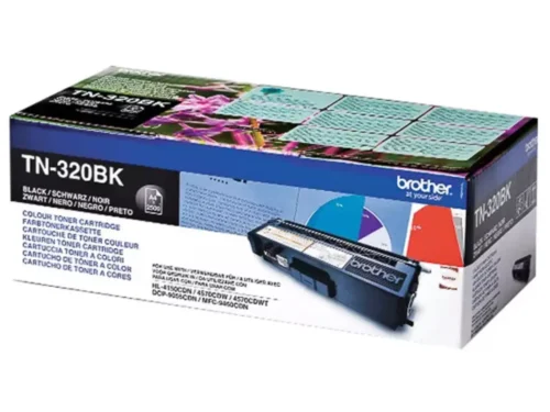 Brother TN-320BK. Zwarte toner paginaopbrengst: 2500 pagina’s, Printkleuren: Zwart, Aantal per verpakking: 1 stuk(s), Voor Printer: BROTHER Laser Printer HL