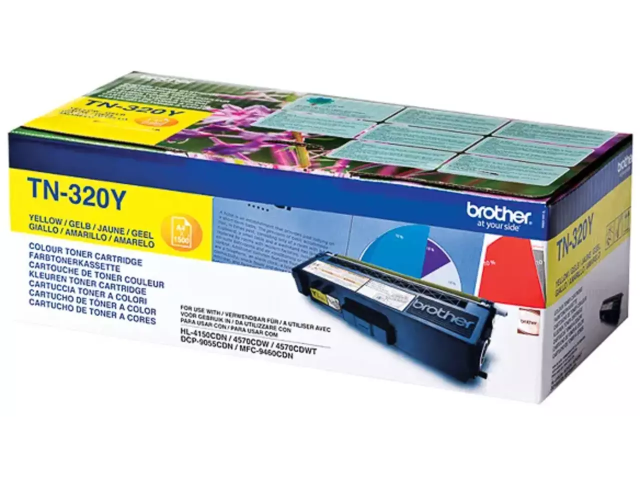 TN320Y BROTHER HL Toner geel ST 1500 pagina’s Brother TN-320Y. Kleurentoner paginaopbrengst: 1500 pagina’s, Printkleuren: Geel, Aantal per verpakking: 1 stuk(s), Voor Printer: BROTHER Laser Printer HL 4140