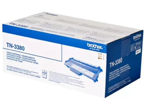 Brother TN-3380. Zwarte toner paginaopbrengst: 8000 pagina’s, Printkleuren: Zwart, Aantal per verpakking: 1 stuk(s), Voor Printer: BROTHER Laser Printer HL