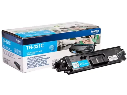 Brother TN-321C. Kleurentoner paginaopbrengst: 1500 pagina’s, Printkleuren: Cyaan, Aantal per verpakking: 1 stuk(s), Voor Printer: BROTHER Laser Printer HL-L 8250;