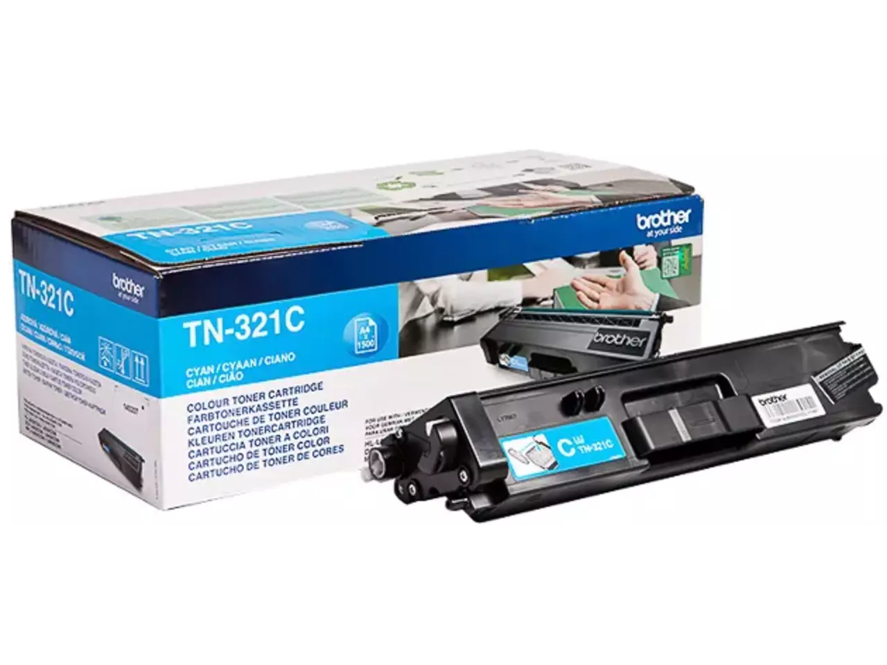 TN321C BROTHER HL Toner cyaan ST 1500 pagina’s Brother TN-321C. Kleurentoner paginaopbrengst: 1500 pagina’s, Printkleuren: Cyaan, Aantal per verpakking: 1 stuk(s), Voor Printer: BROTHER Laser Printer HL-L 8250;