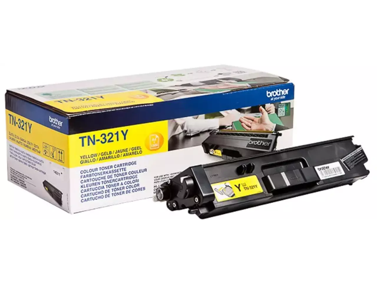 TN321Y BROTHER HL Toner geel ST 1500 pagina’s Brother TN-321Y. Kleurentoner paginaopbrengst: 1500 pagina’s, Printkleuren: Geel, Aantal per verpakking: 1 stuk(s), Voor Printer: BROTHER Laser Printer HL-L 8250;