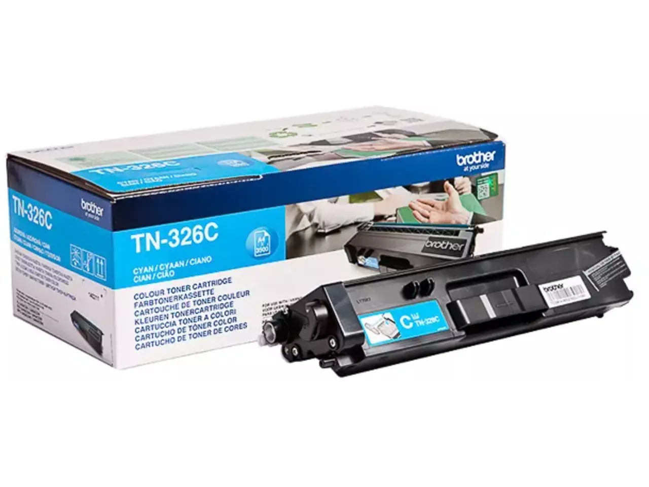 TN326C BROTHER HL Toner cyaan HC 3500 pagina’s Brother TN-326C. Kleurentoner paginaopbrengst: 3500 pagina’s, Printkleuren: Cyaan, Aantal per verpakking: 1 stuk(s), Voor Printer: BROTHER Laser Printer HL-L 8250;