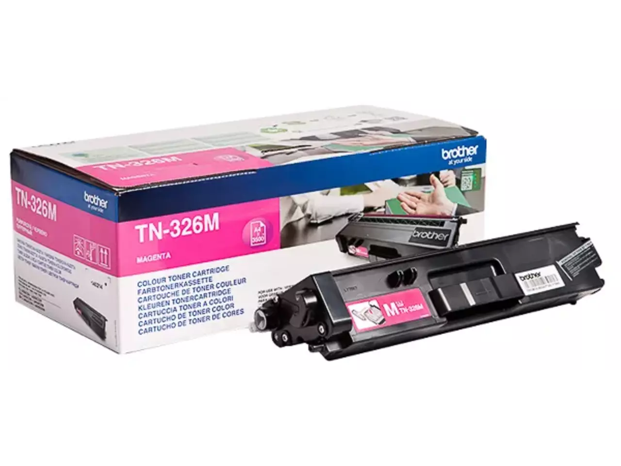 TN326M BROTHER HL Toner magenta HC 3500 pagina’s Brother TN-326M. Kleurentoner paginaopbrengst: 3500 pagina’s, Printkleuren: Magenta, Aantal per verpakking: 1 stuk(s), Voor Printer: BROTHER Laser Printer HL-L 8250;