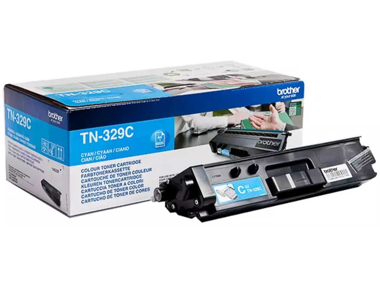 TN329C BROTHER HL Toner cyaan 6000 pagina’s Brother TN-329C. Kleurentoner paginaopbrengst: 6000 pagina’s, Printkleuren: Cyaan, Aantal per verpakking: 1 stuk(s), Voor Printer: BROTHER Laser Printer HL-L 8350;